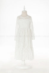 Lace Flower Girl Dress Long Sleeve